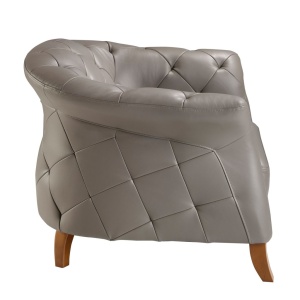 Fotoliu design LUX Chester Grey Leather - Img 3
