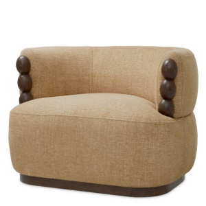 Fotoliu design LUX, Lemn, Tesatura Renato honey, Grimaud