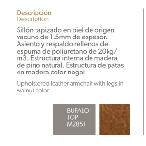 Fotoliu elegant design italian Griselda AC-KF1016-1P - Img 3