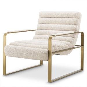 Fotoliu elegant design LUX Olsen, boucle crem 115043 HZ