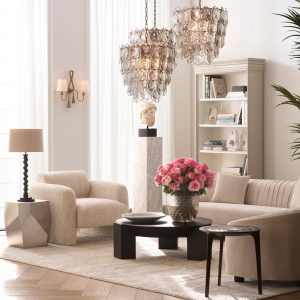 Fotoliu modern LUX Vesper, Boucle sonata cream - Img 2