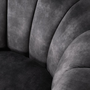 Fotoliu pivotant design elegant Babylon, gri inchis - Img 2