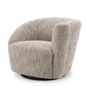 Fotoliu pivotant design elegant LUX Colin right, bej mademoiselle 115433 HZ