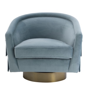 Fotoliu pivotant design elegant LUX Le Vante, albastru 113980 HZ - Img 2