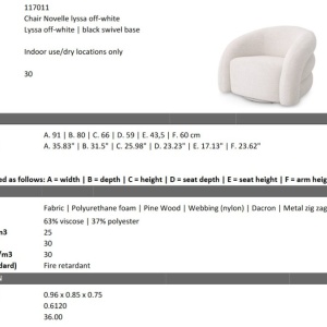Fotoliu pivotant design elegant LUX Novelle - Img 2