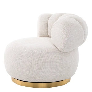 Fotoliu pivotant design elegant LUX Phedra, Lyssa off-white - Img 6