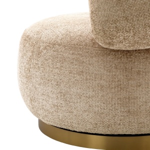 Fotoliu pivotant design elegant LUX Phedra, Lyssa sand - Img 2