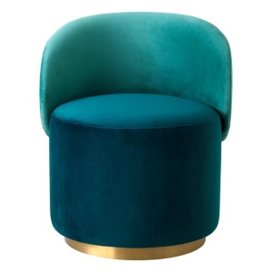 Fotoliu pivotant modern design LUX Chair Greer, Savona sea green, turquoise - Img 3