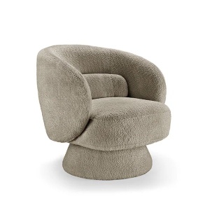 Fotoliu pivotant tesatura boucle taupe BOSSA NOVA