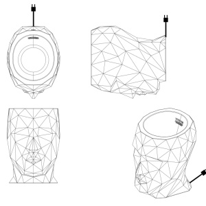 Ghiveci de flori / Jardiniera plante design decorativ modern cu iluminat LED ADAN PLANTER 49060W Vondom - Img 4