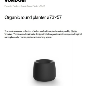 Ghiveci plante design decorativ exterior/interior Organic round 73×57cm - Img 5
