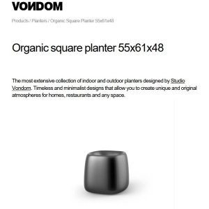 Ghiveci plante design decorativ exterior/interior Organic SQUARE 55x61x48cm - Img 4