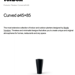 Ghiveci plante design decorativ modern exterior / interior CURVED 45x85cm - Img 4