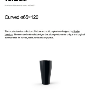 Ghiveci plante design decorativ modern exterior / interior CURVED 65x120cm - Img 4