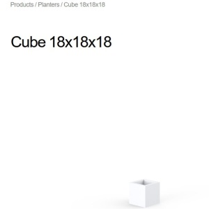 Ghiveci plante design decorativ modern interior / exterior CUBE mini 18x18x18cm - Img 3