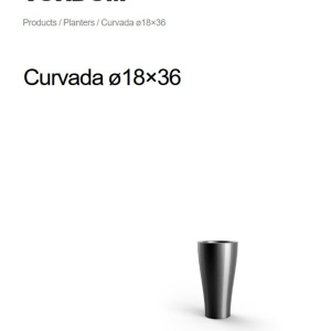 Ghiveci plante design decorativ modern interior / exterior CURVADA mini 18x36cm - Img 5