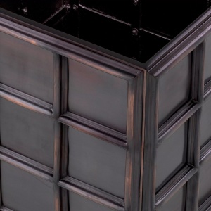 Ghiveci, Vas decorativ din otel inoxidabil Grid S bronz vintage - Img 4