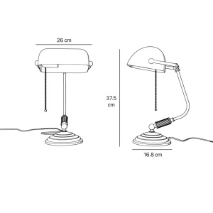 Lampa de birou din alama design clasic Banker - Img 10