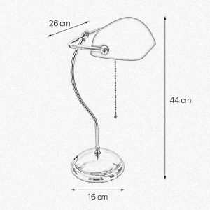 Lampa de birou din alama design clasic Banker - Img 2