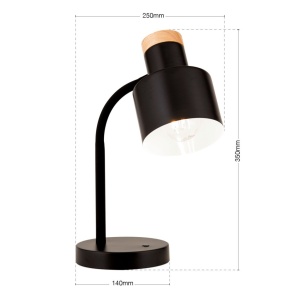 Lampa de birou Gili negru mat - Img 4