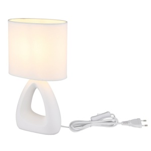 Lampa de masa ceramica alba TRIANGLE 250042 universul-luminii.ro