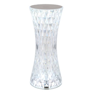 Lampa de masa cu baterii, plastic transparent cu efect de cristal Gixi transparent 8cm 136082 universul-luminii.ro