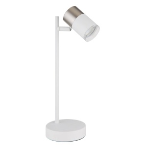 Lampa de masa cu Spot directionabil BRISBON nickel/alb 158002 universul-luminii.ro