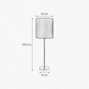 Lampa de masa din alama cu abajur albastru Sofis - Img 3