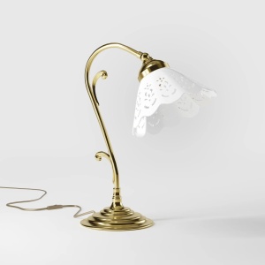 Lampa de masa din alama si abajur ceramic Zefira - Img 2