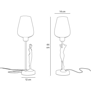 Lampa de masa figura feminina din alama Donne - Img 8
