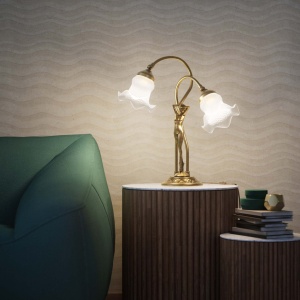 Lampa de masa figura feminina din alama Donne - Img 4
