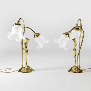Lampa de masa figura feminina din alama Donne - Img 14