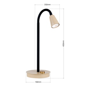 Lampa de masa flexibila cu spot GU10 DOTTY khaki - Img 4
