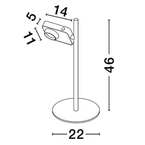 Lampa de masa LED cu spot directionabil stil minimalist KEDROS alb 152572 universul-luminii.ro