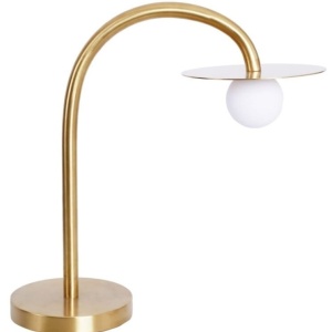 Lampa de masa LED design minimalist ENIGMA, auriu periat 225202 universul-luminii.ro