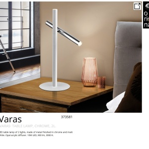 Lampa de masa LED design modern minimalist Varas alb/crom SV-373581 72992 universul-luminii.ro