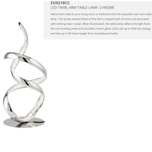 Lampa de masa LED moderna design cromat Twirls EU9218CC SRT - Img 2