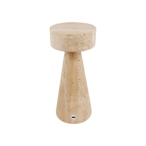 Lampa de masa portabila din travertin LITHO - Img 3