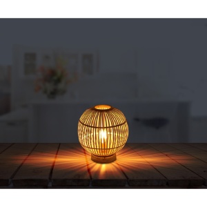 Lampa de masa stil natural bambus HILDEGARD 106132 universul-luminii.ro
