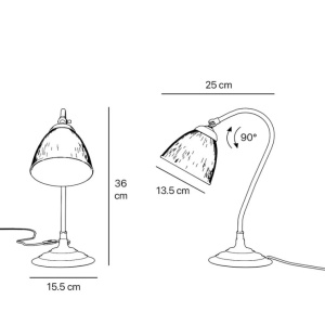Lampa de masa stil neoclasic din alama si sticla Elide - Img 20
