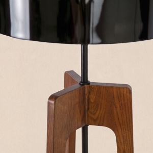 Lampa de podea cu trepied din lemn design modern LUX Walnut - Img 6