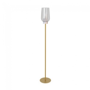 Lampa de podea design modern Nora auriu/ marmura alba