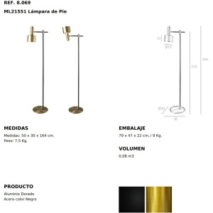Lampa de podea eleganta design minimalist Golden 213102 universul-luminii.ro