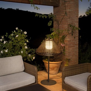 Lampa de podea iluminat exterior decorativ SAIGON 120/W70 gri/maro 127442 universul-luminii.ro