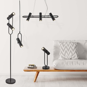 Lampa de podea minimalista design modern Telescope Black EU2792BK SRT 74652 universul-luminii.ro