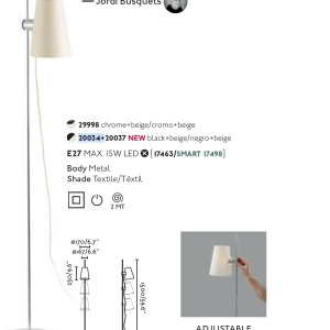 Lampa de podea moderna design elegant LUPE negru/bej 84222 universul-luminii.ro