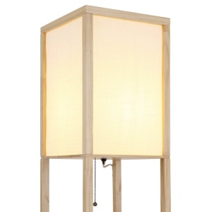 Lampa de podea tip raft din lemn maro TABITHA - Img 5