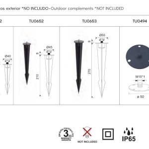 Lampa decorativa de exterior diametru 35cm AVORIAZ IP65 - Img 4