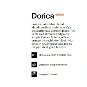 Lampa LED de podea DORICA PT3 OTTONE - Img 2