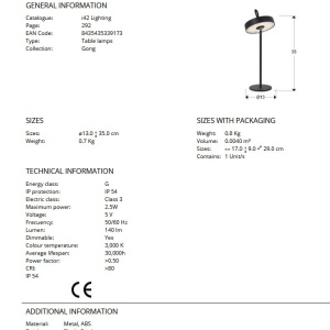 Lampa LED portabila iluminat decorativ IP54 JIGRA neagra 225032 universul-luminii.ro